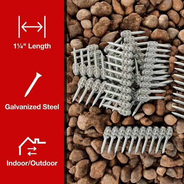 Alt view image 4 of 5 - 1¼ Concrete Nails Compatible With Hilti BX4 1,000 Count Collated Flat Head Shoot-Drive Nails with Hardened Steel Shank Heavy-Duty Fasteners for Concrete, Masonry & Construction Projects