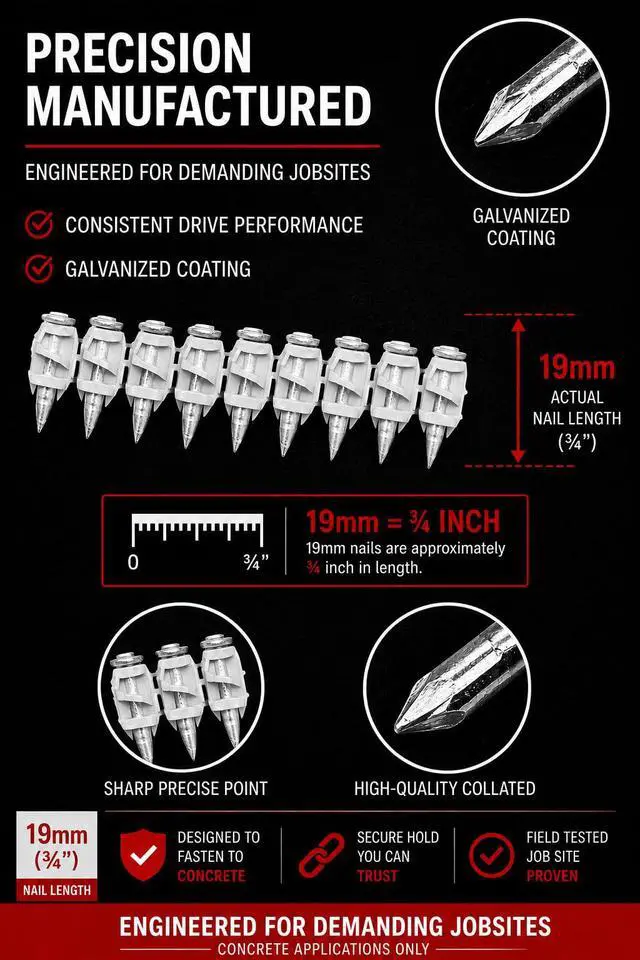 Alt view image 2 of 6 - 3/4 Concrete Nails For Hilti BX4-1,000 Compatible X-C 20 B4 MX Concrete Nails
