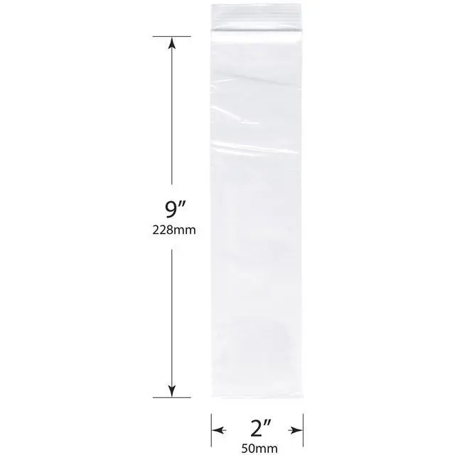 Alt view image 2 of 3 - 2" x 9" (Case of 8,000), 2 Mil Zipper Reclosable Plastic Bags