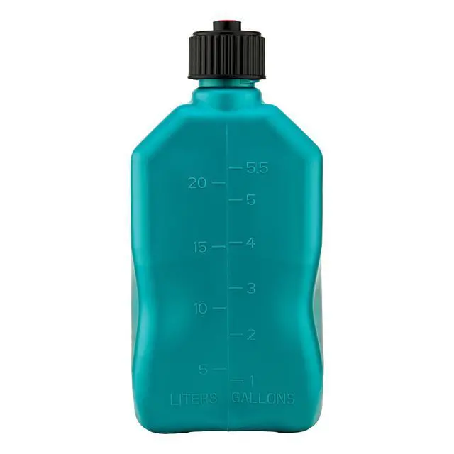 Alt view image 4 of 6 - 3622-CA, 5.5-Gallon Square Motorsport Jug Caribbean w/ 14" Deluxe Hose Close-Trimmed Cap and Neck for Tight Seal (4 Pack)