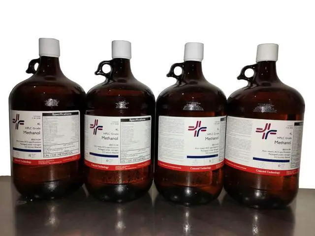 Alt view image 2 of 4 - Methanol, HPLC, ACS, 99.9% Min, 4-Liter, Case of 4