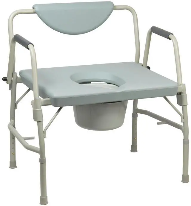 Main image of Heavy-Duty Bariatric Commode Chair with 12 qt Bucket, 1000 lbs Weight Capacity, 23 1/4 in Seat Width, 1 Count