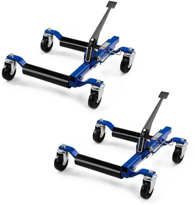 Main image of Car Wheel Dolly Set of 2, Mechanical 3000-lbs Car Wheel Skates, 12'' Wheel Vehicle Positioning Jack, Heavy Duty Rollers, Moving Cars, Trucks, Trailers, Motorcycles, and Boats