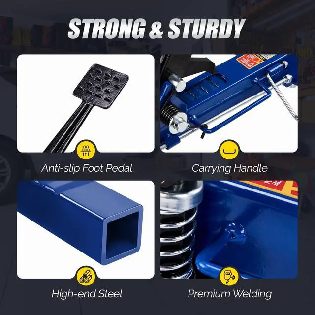 Alt view image 3 of 6 - Car Wheel Dolly Set of 2, Mechanical 3000-lbs Car Wheel Skates, 12'' Wheel Vehicle Positioning Jack, Heavy Duty Rollers, Moving Cars, Trucks, Trailers, Motorcycles, and Boats