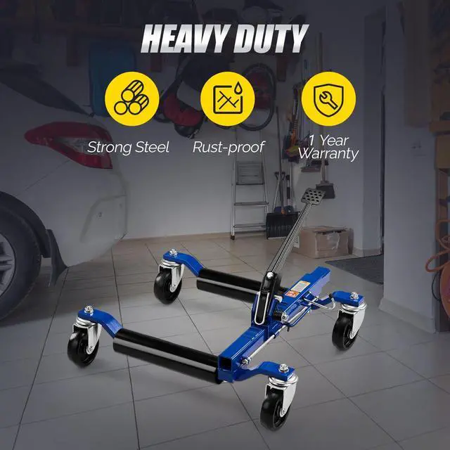 Alt view image 5 of 6 - Car Wheel Dolly Set of 2, Mechanical 3000-lbs Car Wheel Skates, 12'' Wheel Vehicle Positioning Jack, Heavy Duty Rollers, Moving Cars, Trucks, Trailers, Motorcycles, and Boats