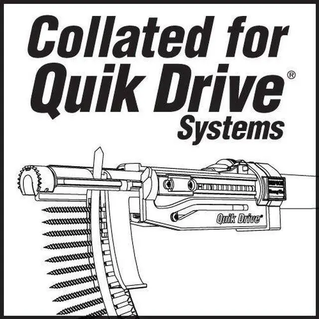 Alt view image 3 of 3 - HCKWSNTL2LS Quik Drive Collated Wood Screw