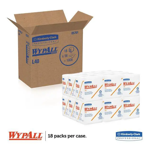Alt view image 6 of 6 - KCC05701 - WYPALL* L40 Wipers, 18 Packages of 56 Wipers
