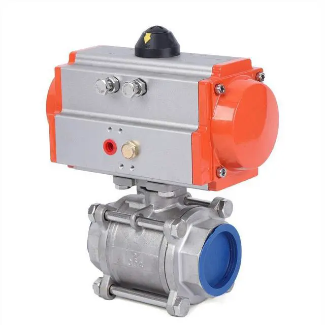 Main image of 2" Pneumatic Actuated Ball Valve Pneumatic Air Actuated Stainless Ball Valve Single Acting Spring Return