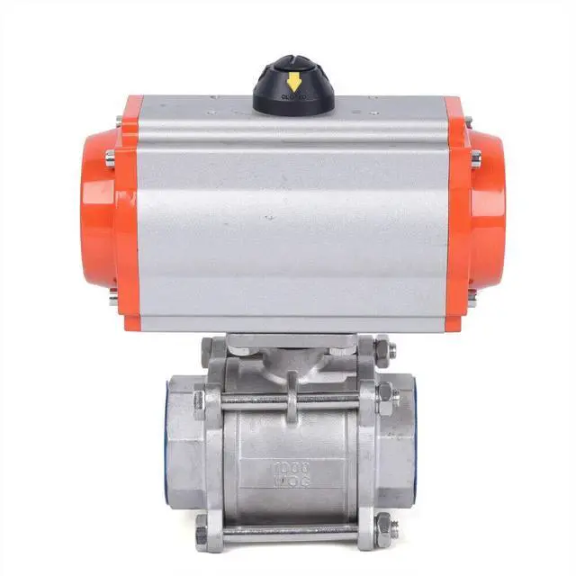 Alt view image 5 of 6 - 2" Pneumatic Actuated Ball Valve Pneumatic Air Actuated Stainless Ball Valve Single Acting Spring Return