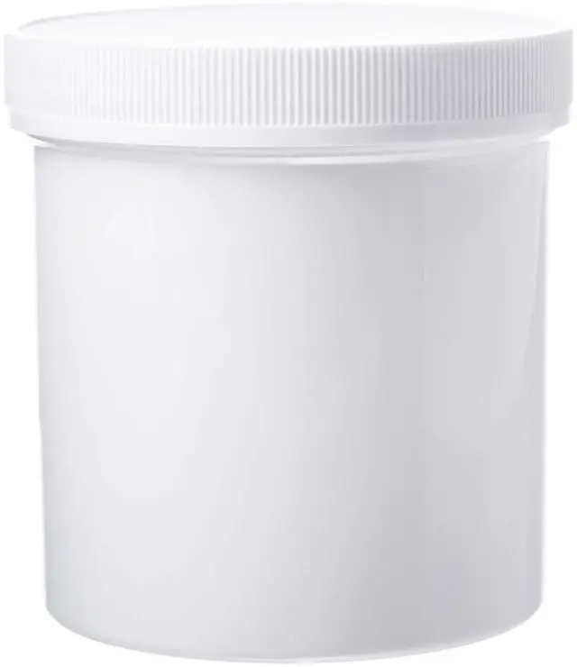 Main image of Wide-Mouth Jar with Cap, 16 oz, White, 70 Piece