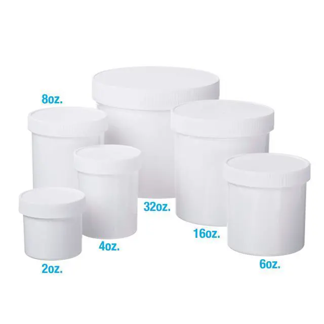 Alt view image 6 of 6 - Wide-Mouth Jar with Cap, 16 oz, White, 70 Piece