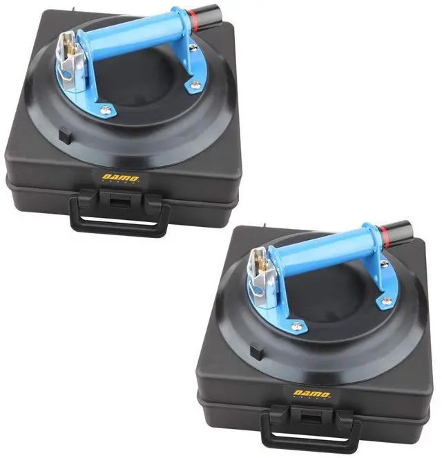 Main image of A Pair of 10" Vacuum Suction Cups for Glass & Granite Lifting,Heavy Duty Glass Lifter with metal Handle,Suction Cup with Hand Pump, with Free Case