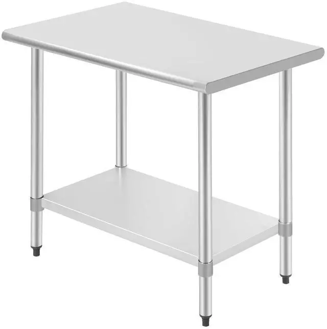 Main image of 24 x 36 Inch Stainless Steel Table for Prep & Work NSF Commercial Metal Table with Adjustable Foot Kitchen Work Table Scratch Resistent Commercial Work Table