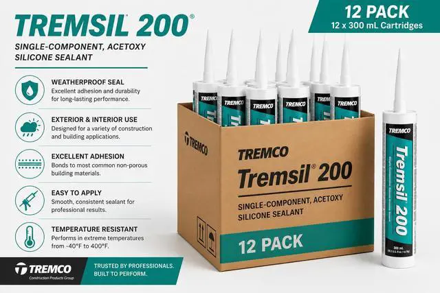 Alt view image 2 of 6 - TremPro 644 RV Silicone - White - Black - Clear - Aluminum - 300ML Cartridge - 12 Tubes (Clear)