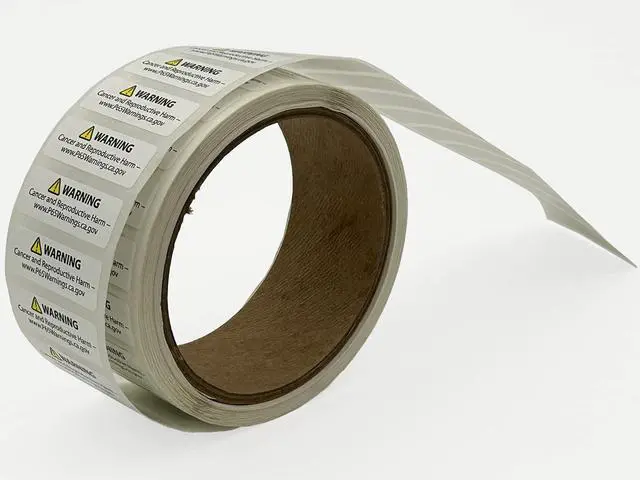 Alt view image 4 of 6 - Proposition 65 Truncated Warning Labels, 0.5 Inch by 1.5 Inch | 10,000 Count
