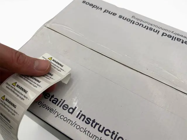 Alt view image 5 of 6 - Proposition 65 Truncated Warning Labels, 0.5 Inch by 1.5 Inch | 10,000 Count