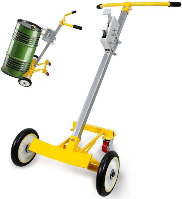 Main image of 55 Gallon Drum Dolly, 4 Wheels Upgraded Heavy-Duty Barrel Dolly, 1200lbs Steel Bucket Dollies for Garages Warehouse Workshopp, Stable and Easy to Operate