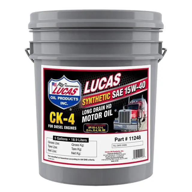 Main image of 11248 Synthetic SAE 15W-40 CK-4 Truck Oil, 5 Gallon Pail