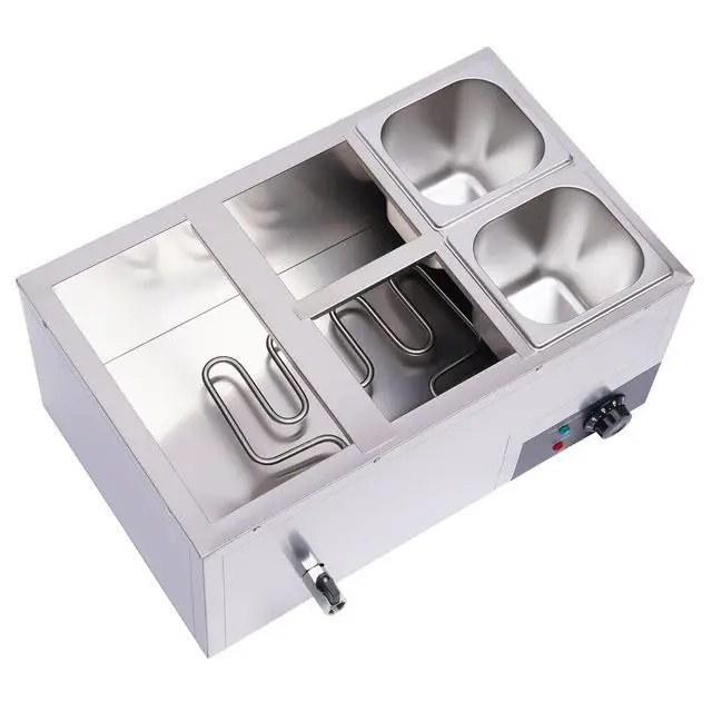 Alt view image 5 of 6 - Commercial Bain Marie Food Warmer 5-Pan 600W Electric Countertop Food Warmer 20.2Qt(19L) Large Capacity Stainless Steel Steam Table for Restaurants, Snack Bars, Catering, Buffets