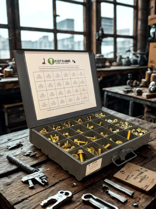 Alt view image 3 of 6 - Grade 8 Hex Cap Flange Frame Bolt Zinc Yellow Trivalent & Locking Flange Nuts Assortment Kit - 447 Pieces