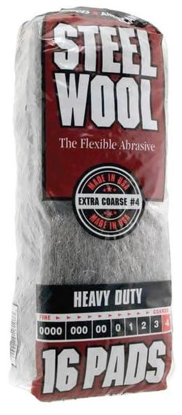Main image of 600-Pack of #4 106607-06 Rhodes American Steel Wool Pad Extra-Course, 16-Pack