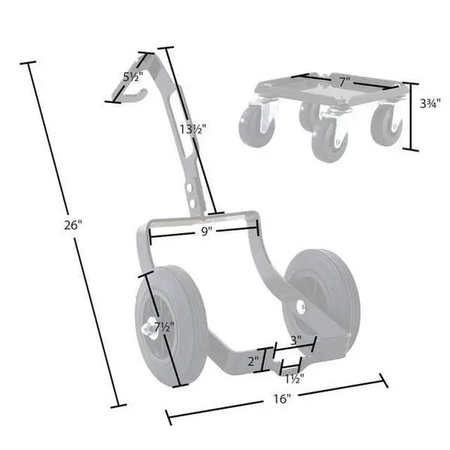 Alt view image 5 of 6 - Three-Piece Snowmobile Dolly Set, Drivable Up to 5 MPH, 1,500 lb. Capacity, Steel
