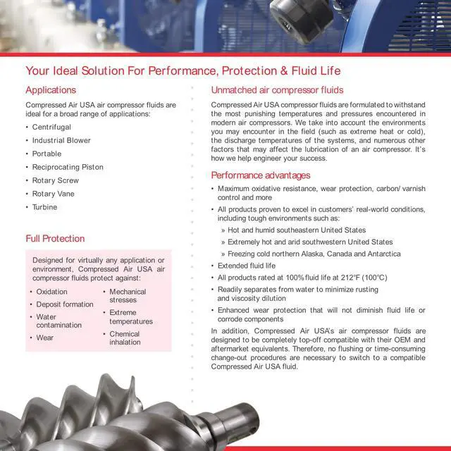 Alt view image 6 of 6 - Standard 4000 Hour Rotary Screw Air Compressor Lubricating Oil - CompressedAirUSA - XL - Extended Life Oils (1 Gallon)