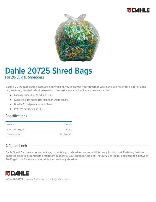 Alt view image 2 of 3 - 20725 Shred Bags w/Gusseted Sides for Maximum Capacity, for 20-30 gal. Shredders (Pack of 100)