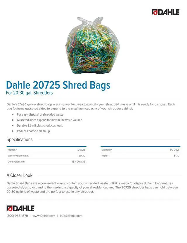 Alt view image 3 of 3 - 20725 Shred Bags w/Gusseted Sides for Maximum Capacity, for 20-30 gal. Shredders (Pack of 100)