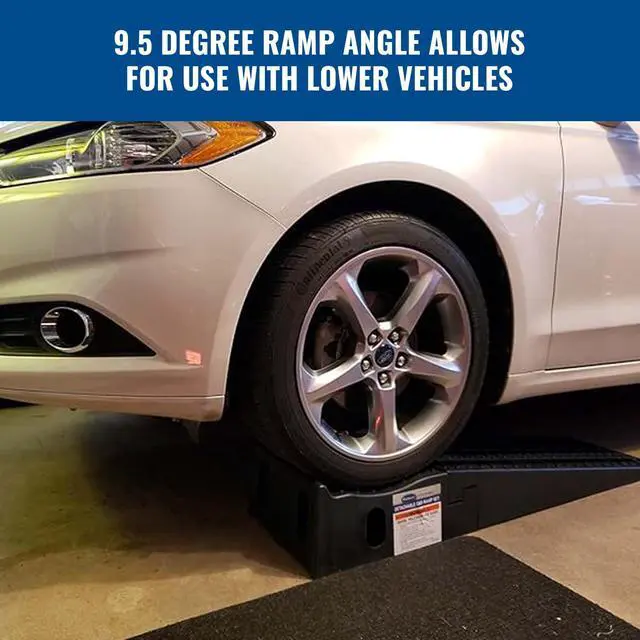 Alt view image 3 of 6 - Detachable Removable Poly Black Car Ramp Set with 3.6 Tons Load Rating