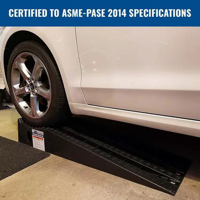 Alt view image 4 of 6 - Detachable Removable Poly Black Car Ramp Set with 3.6 Tons Load Rating