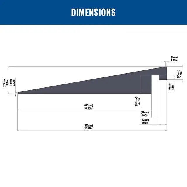 Alt view image 5 of 6 - Detachable Removable Poly Black Car Ramp Set with 3.6 Tons Load Rating
