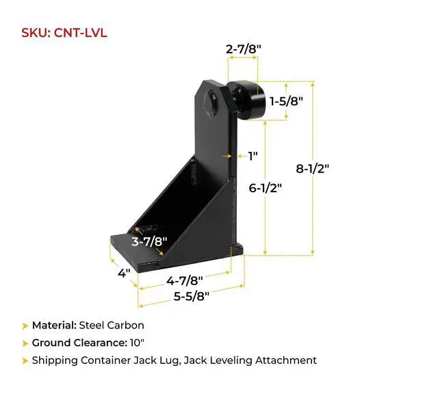 Alt view image 6 of 6 - Shipping Container, Jack Lug, Jack Leveling Attachment (4 Pack)