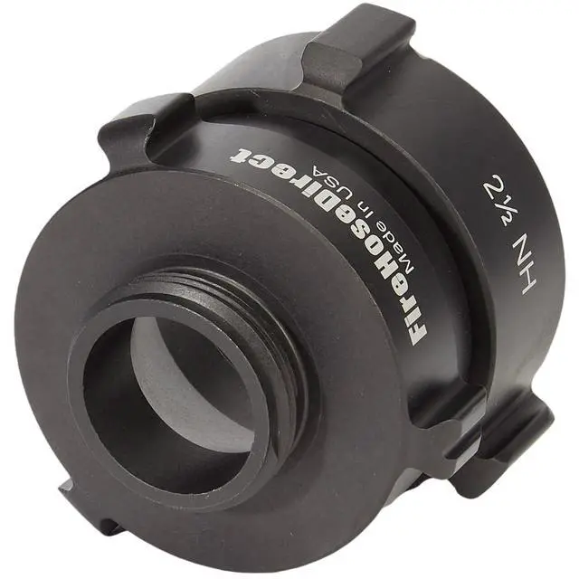 Alt view image 4 of 6 - Aluminum 2 1/2" Swivel Female NH to 1 1/2" Male NH Fire Hose Adapter