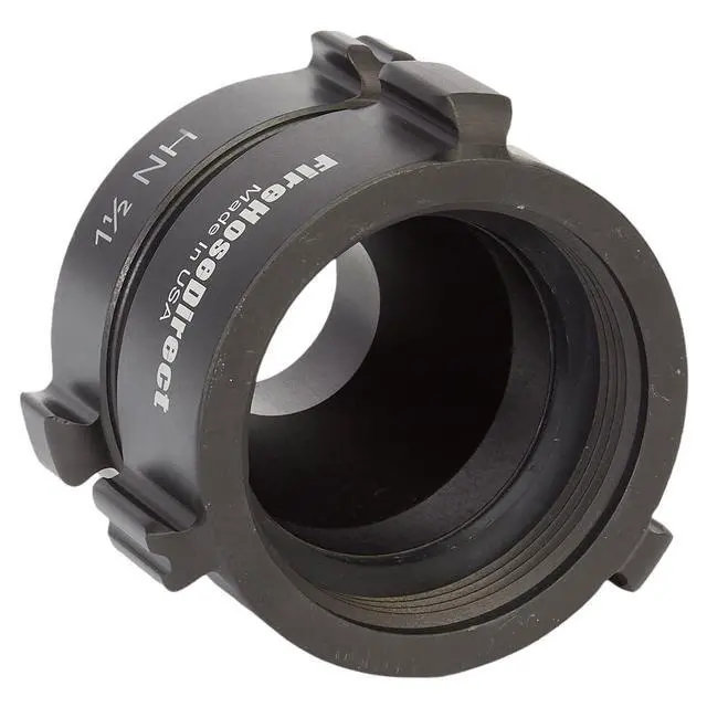 Alt view image 5 of 6 - Aluminum 2 1/2" Swivel Female NH to 1 1/2" Male NH Fire Hose Adapter