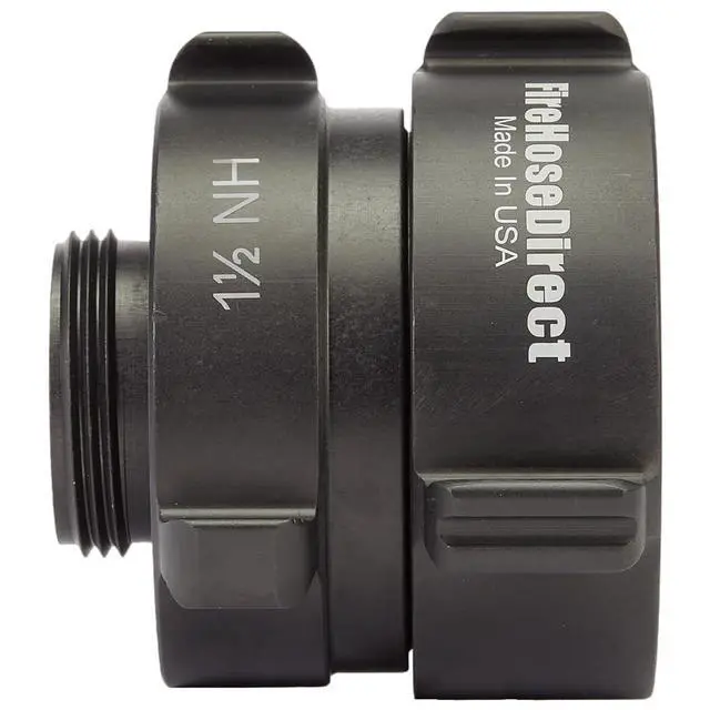 Alt view image 6 of 6 - Aluminum 2 1/2" Swivel Female NH to 1 1/2" Male NH Fire Hose Adapter