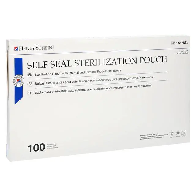 Alt view image 4 of 5 - Self-Sealing Sterilization Pouches, Latex-Free, Built in Color Change Guide 10.5 in x 17 in 100/Bx, 6 Boxes, 600 Count