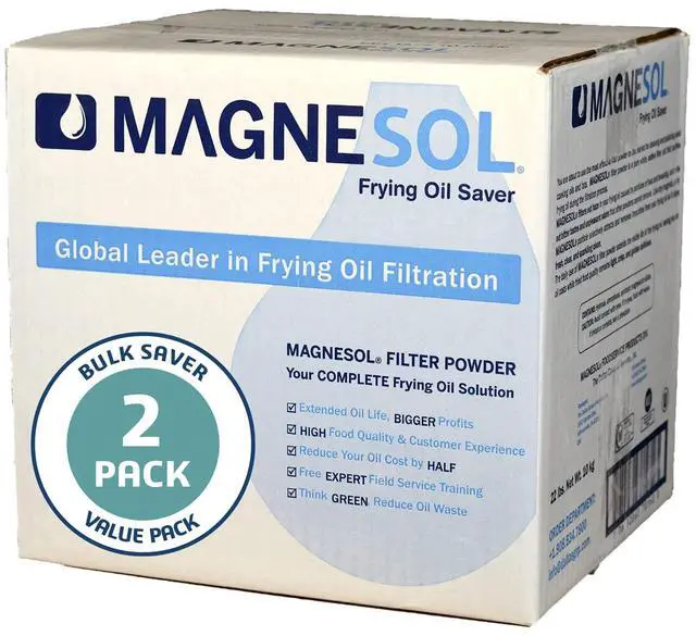 Main image of Fryer Filter Powder, 2 x 22 lb, Deep Fryer Oil Filtration, Extends Oil Life, Variable Sizes, Manual Operation