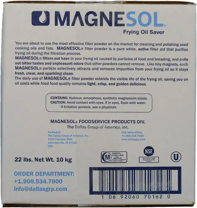 Alt view image 3 of 6 - Fryer Filter Powder, 2 x 22 lb, Deep Fryer Oil Filtration, Extends Oil Life, Variable Sizes, Manual Operation