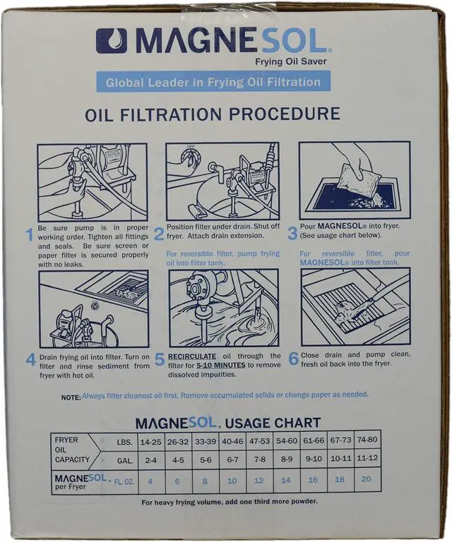 Alt view image 4 of 6 - Fryer Filter Powder, 2 x 22 lb, Deep Fryer Oil Filtration, Extends Oil Life, Variable Sizes, Manual Operation