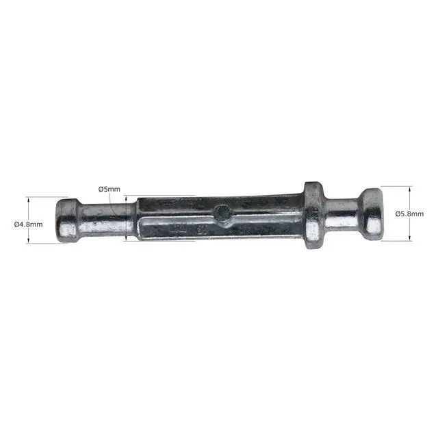 Alt view image 2 of 6 - 2500 Pack System 6 Double-Ended Dowel for Back to Back 3/4" (19mm) Panel Sharing Applications, 3/16" (5mm) Double Ended Push-in, Cam Lock Connectors for Furniture Cam Lock Fasteners, Zinc, R015