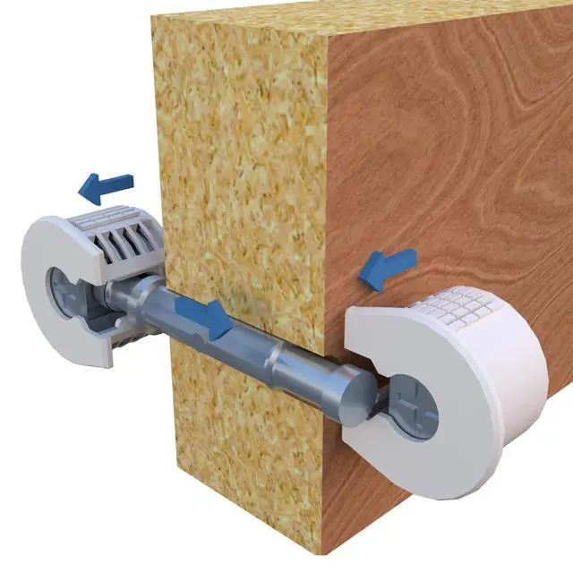 Alt view image 6 of 6 - 2500 Pack System 6 Double-Ended Dowel for Back to Back 3/4" (19mm) Panel Sharing Applications, 3/16" (5mm) Double Ended Push-in, Cam Lock Connectors for Furniture Cam Lock Fasteners, Zinc, R015