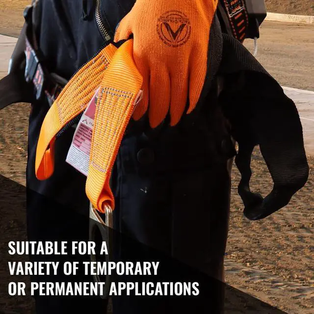 Alt view image 5 of 6 - 4-Foot Concrete Anchor Strap - Safety Straps for Mens and Womens Fall Protection, OSHA & ANSI Compliant (24 pk)