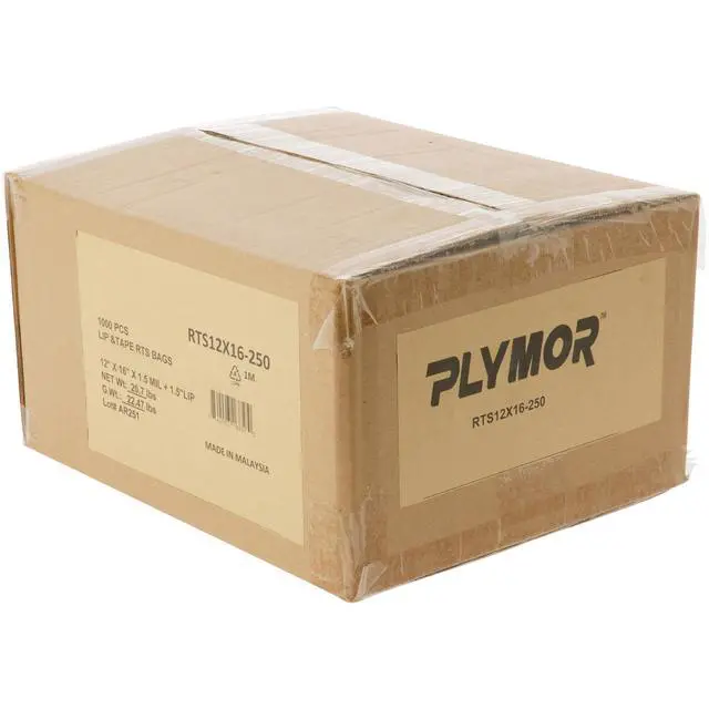 Alt view image 2 of 2 - Ready to Ship 1.5 Mil Wicketed Poly Bags with Permanent Adhesive Strip and Suffocation Warning, 12" x 16" (Case of 1000)