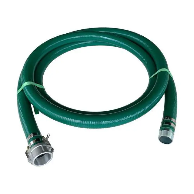 Alt view image 3 of 6 - 2" Pump Hose Kit, Includes 2 inch x 20 ft Green PVC Suction Hose, 2 inch x 50 ft Blue Lay Flat Discharge Hose, Plated Steel Suction Strainer and Two Additional Male Cam and Groove Adapters