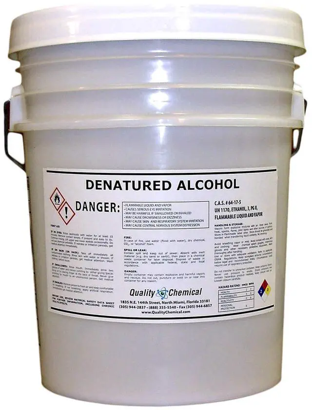 Main image of Denatured Alcohol 200-5 Gallon Pail - 640 oz (Pack of 1)