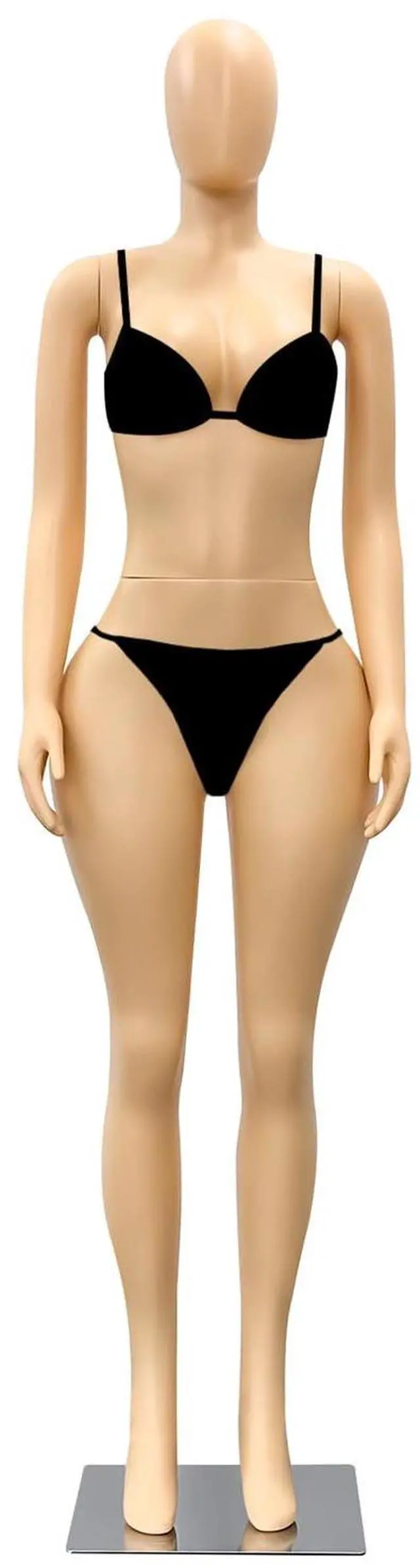 Main image of Brazilian Style Female Mannequin Full Body Display Dress Form for Clothing, Retail Store & Photography Natural Skin Tone