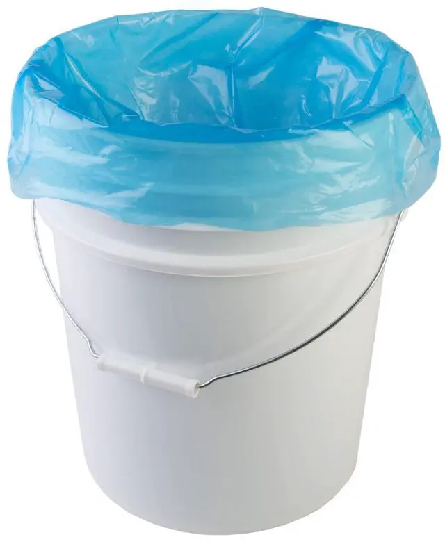 Alt view image 3 of 6 - Hudson Exchange-MOD158817 LDPE 5 Gallon Bucket Liner, Food Grade, 20" W x 30" L, 3 Mil, Blue, Roll of 200