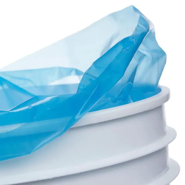 Alt view image 5 of 6 - Hudson Exchange-MOD158817 LDPE 5 Gallon Bucket Liner, Food Grade, 20" W x 30" L, 3 Mil, Blue, Roll of 200