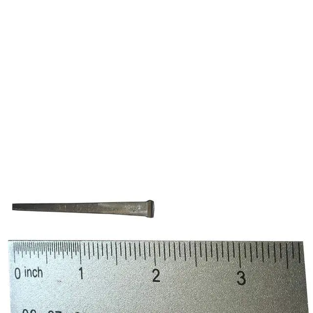 Alt view image 2 of 6 - 2- CUT COMMON NAILS - Metallic Color - Antique rustic restoration accent nails for hanging, furniture, cabins, shutters & flooring Decorative clavos nails Distinct SQUARE HEAD Nail 2 in